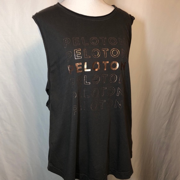 Peloton Tops - Peloton Gold Letter Tank